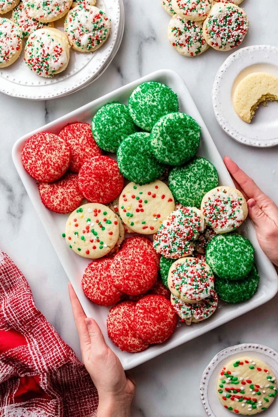 Festive Cream Cheese Cookies - Serving Suggestion